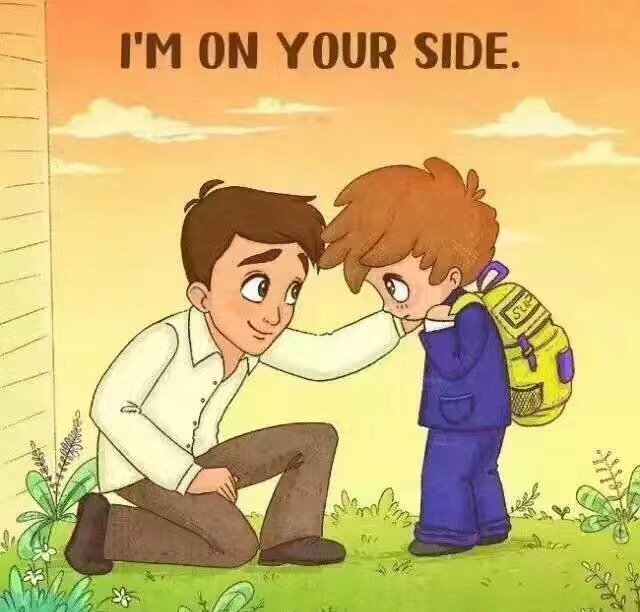 孩子不听话,父母是拿起棍子,还是放低膝盖?