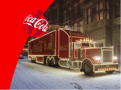 著名的可口可乐圣诞卡车巡游回归，多伦多地区有20多个停靠站点